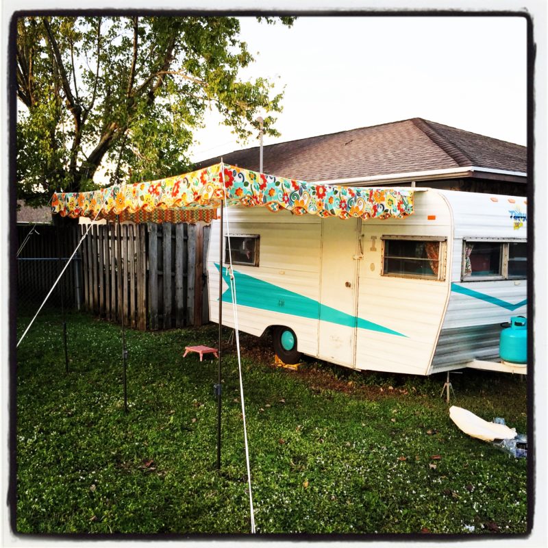 Install Vintage Trailer Awning