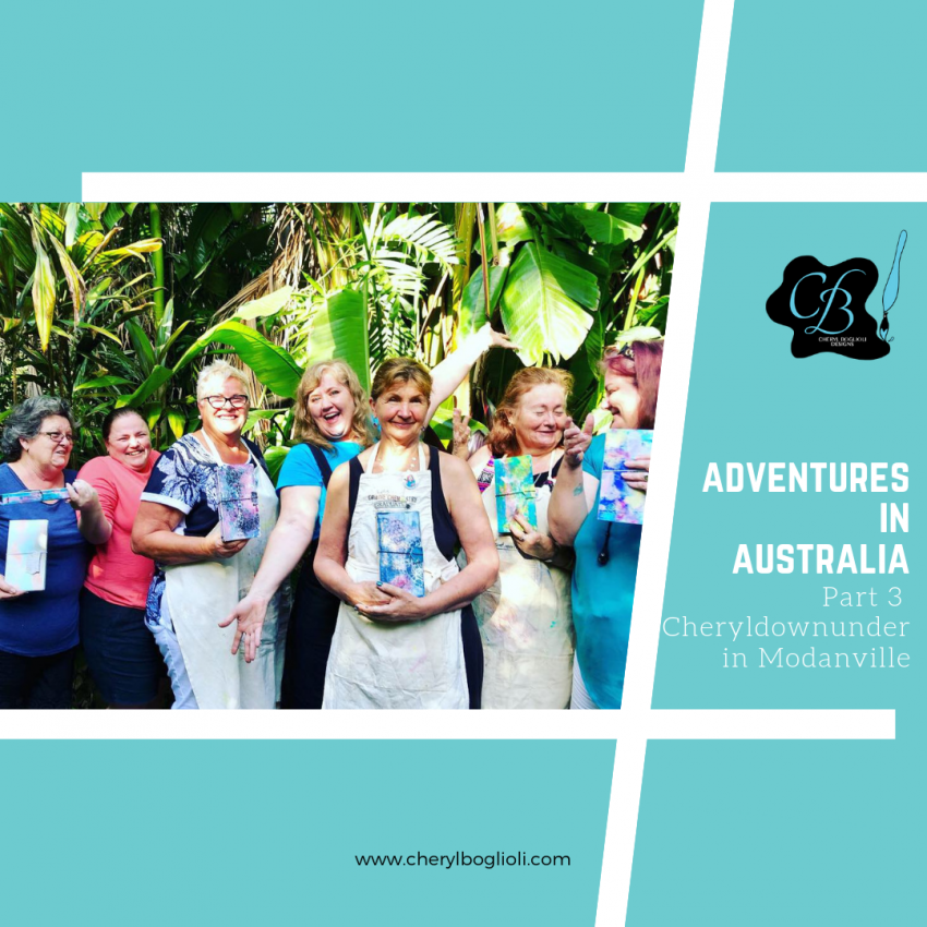 Adventures in Australia part 3. Cheryl Boglioli teaching in Modanville at Time to Create. #livingtheartlife #cheryldownunder