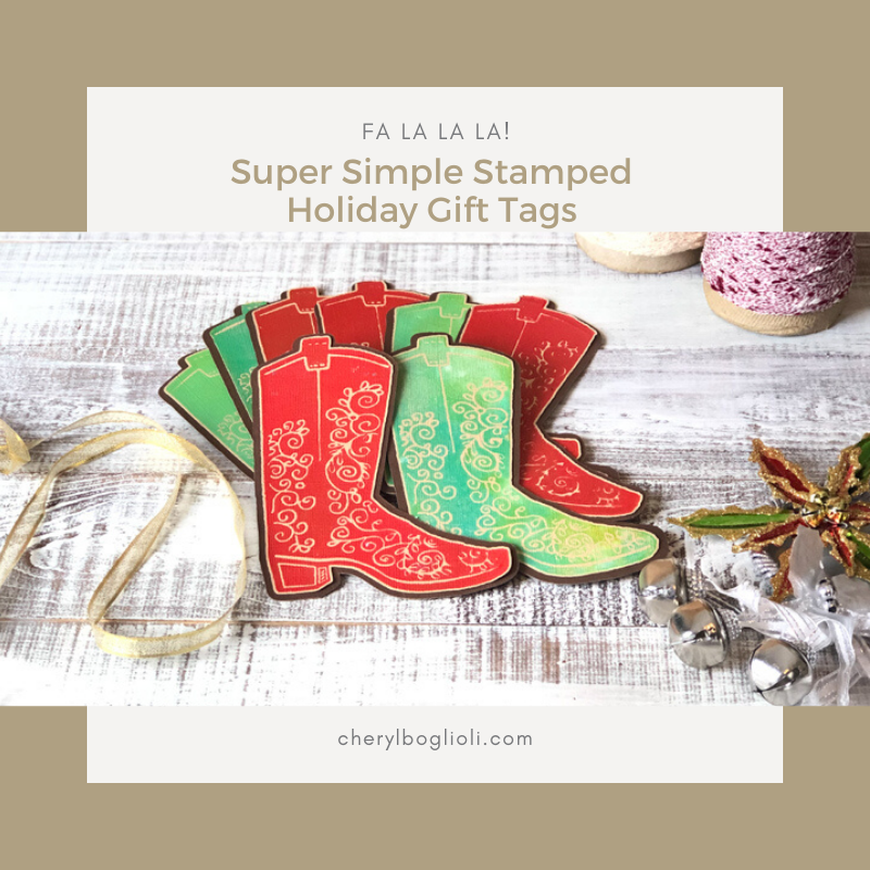 Super Simple Stamped Holiday Gift Tags